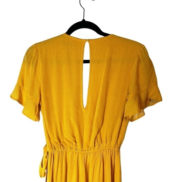 Abercrombie & Fitch Dot Short Sleeve Surplice Faux Wrap Romper - Picture 8 of 14